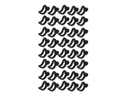 40 Conectores De Perchas Deslizantes Antideslizantes Mini Peludas Para Salón De Belleza Negro