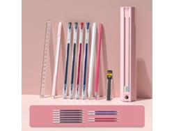 Estuche Práctico, Ligero Y Portátil Con Lápiz, Regla Y Goma De Borrar Para Estudiantes De Primaria Y Secundaria.