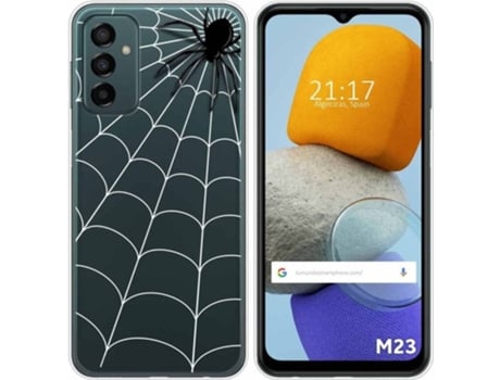 Carcasa para Samsung Galaxy M23 5G TUMUNDOSMARTPHONE Dibujos Transparente Araña Multicolor