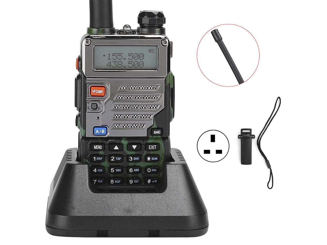 Walkie Talkie Profesional De Doble Banda Con Camuflaje Uv - Transceptor De Radio Bidireccional 5re