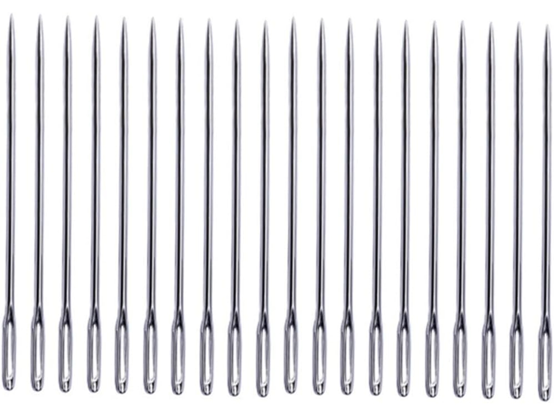 100 Agujas De Ojo Grande Para Coser, Tejer, Bordar Y Bordar.