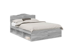 Maison Exclusive - Estructura De Cama Con Cabecera Gris Sonoma 160 X 200 Cm