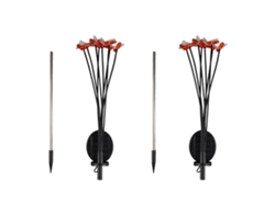Rebe-2set Luces Abeja Solares Ip65 8 Led Lámpara Decorativa Solar Para Patio Jardín Cesped