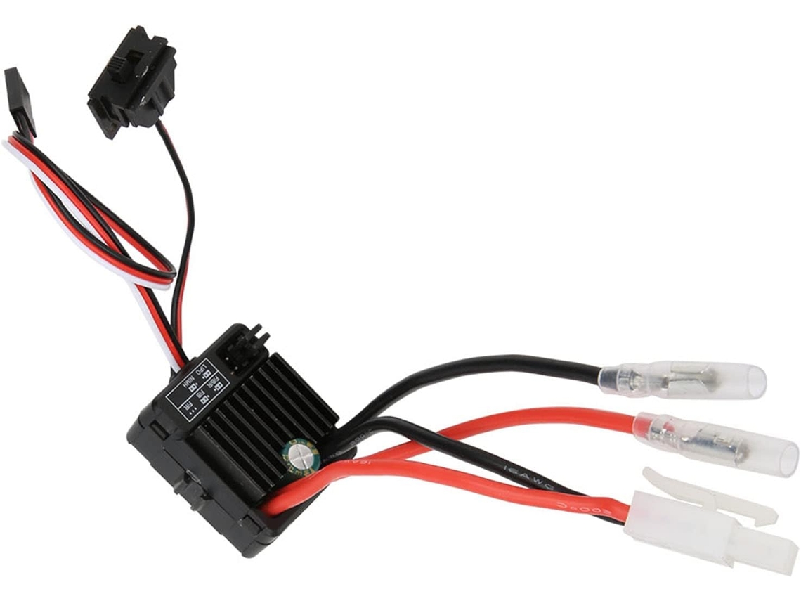 Esc Con Escobillas 2-3s 60a Con Salida Bec De 6v/3a Para Coches Rc /10 - Alta Compatibilidad Y Robustez