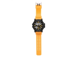 Reloj Deportivo Digital Smael Con Led Y Correa Naranja Analógico Y Digital Redondo