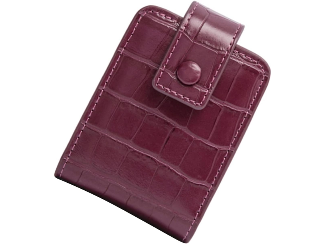 Mini Neceser De Maquillaje Con Espejo, Rojo Oscuro, Compacto, Para Mujer, Ideal Para Viajes.