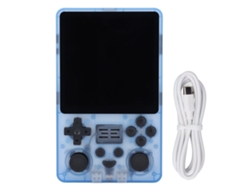 Consola De Juegos Portátil Con Pantalla Hd De 4 Pulgadas, Compatible Con Código Abierto, 16g+128g, Transparente Azul