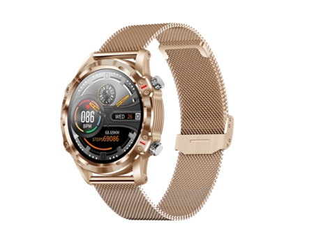 Smart Watch Hombres 1.32inch Bluetooth Llamada Impermeable Fitness Tracker Monitor Smartwatch Para Android IOS con correa VEANXIN
