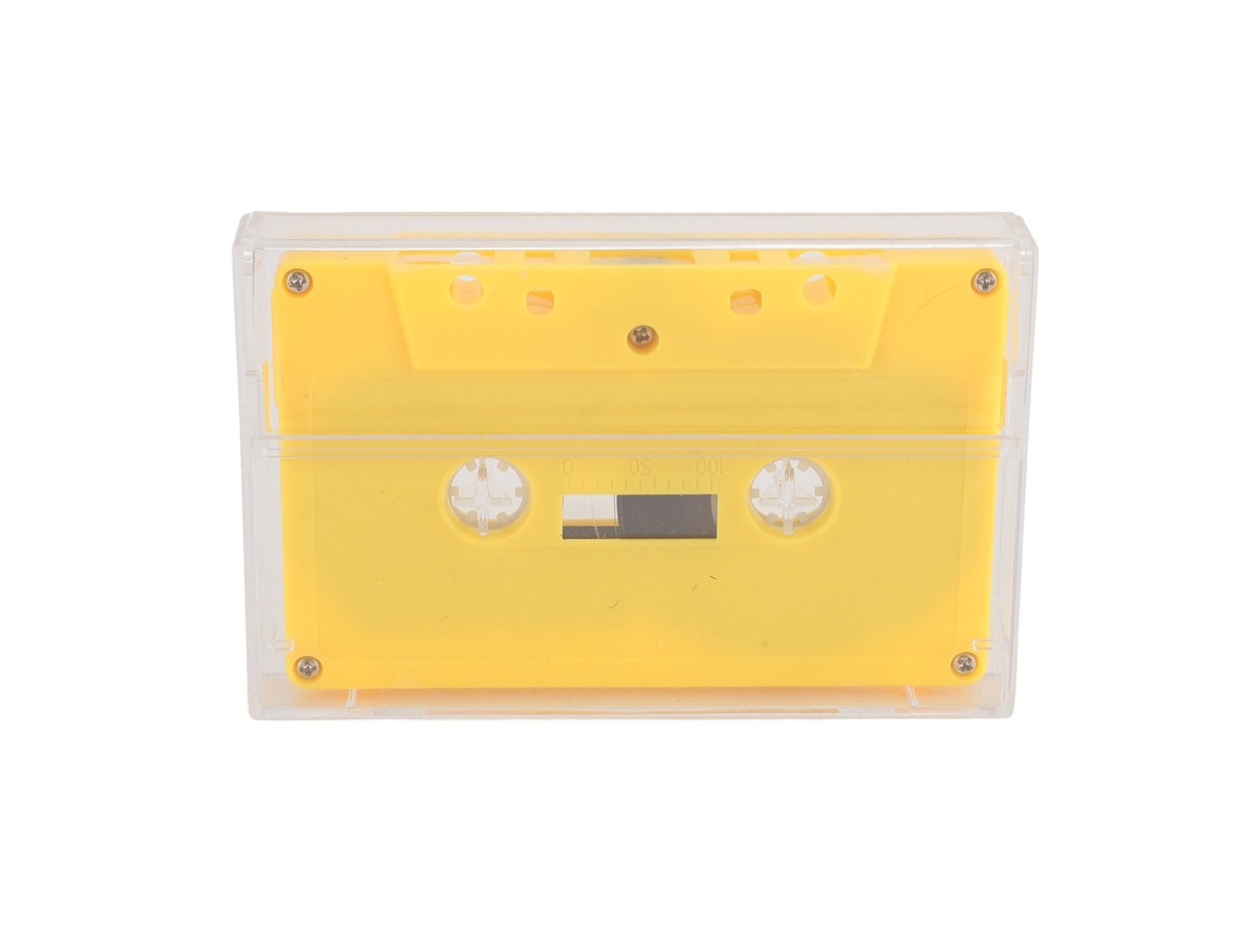 Cinta De Casete Grabable Virgen De 45 Minutos Con Cubierta Transparente Para Grabación De Música De Alta Calidad (amarilla)