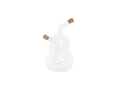 DKD HOME DECOR Set Aceite De Oliva Y Vinagre Transparente Corcho Vidrio Borosilicato (12 X 10 X 18,6 cm)