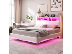Cama Colgante De Lino 140x200 Led Usb-c Beige