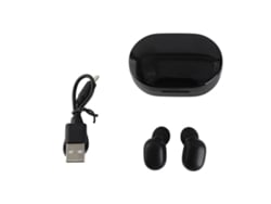 Fone De Ouvido Sem Fio Bt5.3 Estéreo Redução De Ruído Ipx4 Carregamento Case Para Esportes Preto