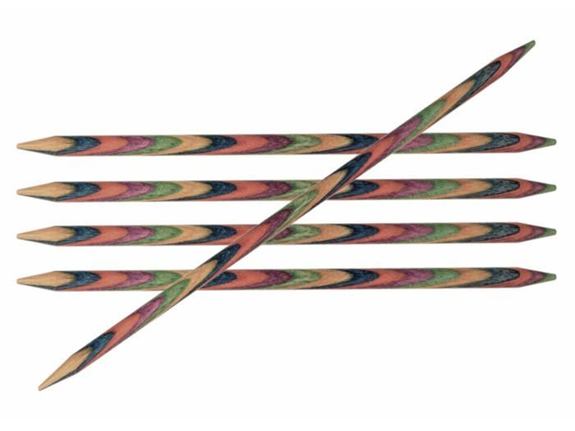 Aguja de tejer Knitpro - KP20116 - Aguja de doble punta Symphony Wood Multicolor 22 x 0,7 x 5 cm