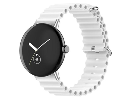Correa De Reloj Inteligente Para Google Pixel Watch Ocean Silicone Watch Band Blanca VENISYMLIS