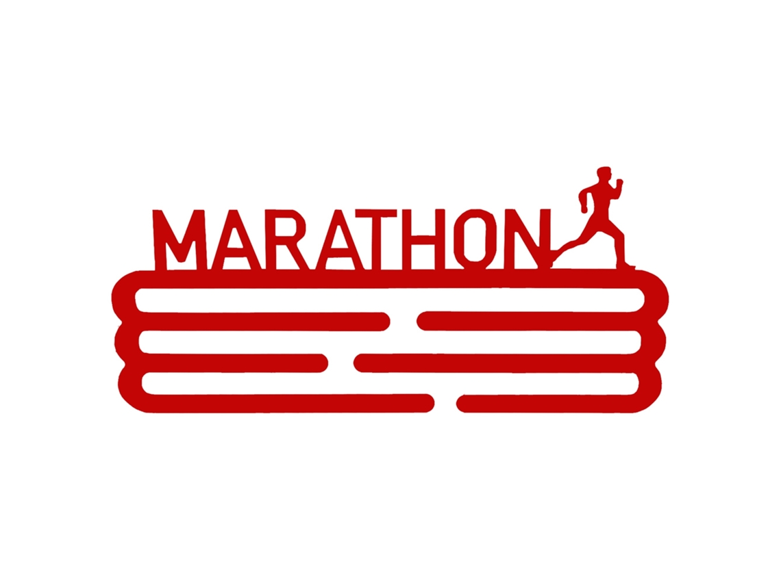 Well Home Medallero Maratón Rojo con capacidad para 15 medallas