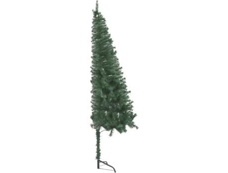 vidaXL Árbol de Navidad artificial de esquina verde 240 cm PVC