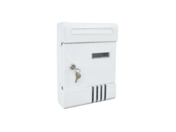 Buzon exterior blanco de metal para paqueteria correo de pared kmt