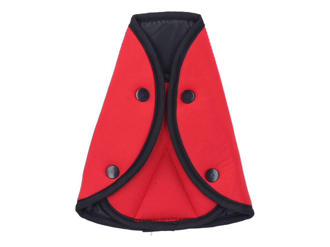 Ajustador Triangular Rojo Para Cinturón De Seguridad Infantil En El Asiento Del Coche, De Algodón Transpirable.