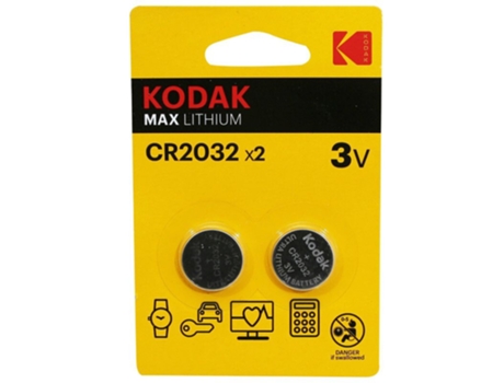 Juego de 2 pilas de botón P2R CR2032 Lithum Kodak
