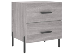 Mesita de noche gris MAISON EXCLUSIVE Derivados de madera Sonoma 40x35x47,5 cm