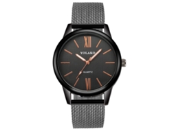 Reloj De Pulsera Unisex Yolako Para Parejas Con Correa De Plástico Y Movimiento De Cuarzo Negro.