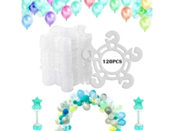 Juego De Clips Para Globos (120 Piezas), Conectores Para Arcos, Columnas Y Flores De Globos Para Decoración.