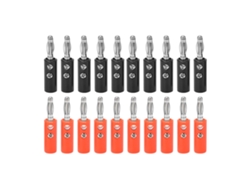 Conectores Banana 4mm Rojo Y Negro Para Cable Altavoz Amplificador Audio