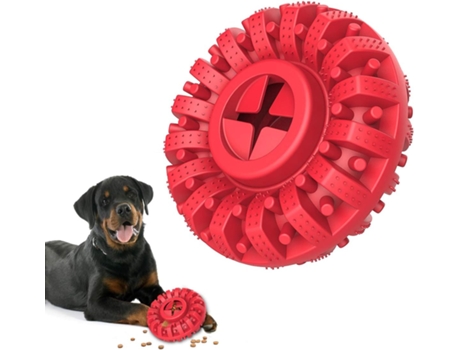 Juguete duradero para masticar perros para masticaciones agresivas, neumático sólido, juguetes de limpieza de dientes de goma resistentes no tóxico...