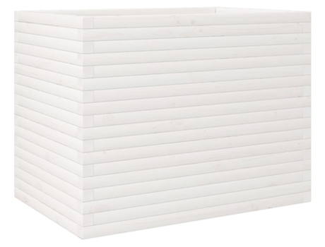 Jardinera VIDAXL Blanco Madera (90x60x68.5 cm)
