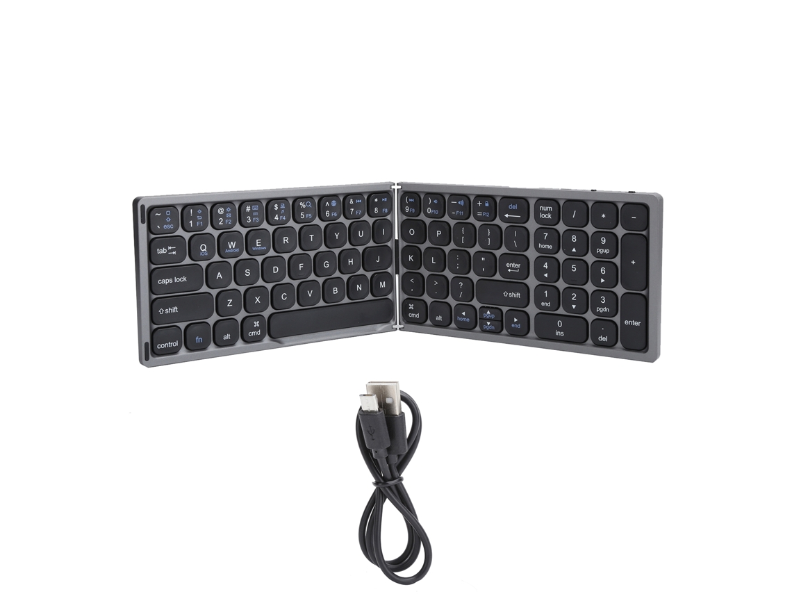Teclado inalámbrico Bluetooth plegable para iOS, Android y PC