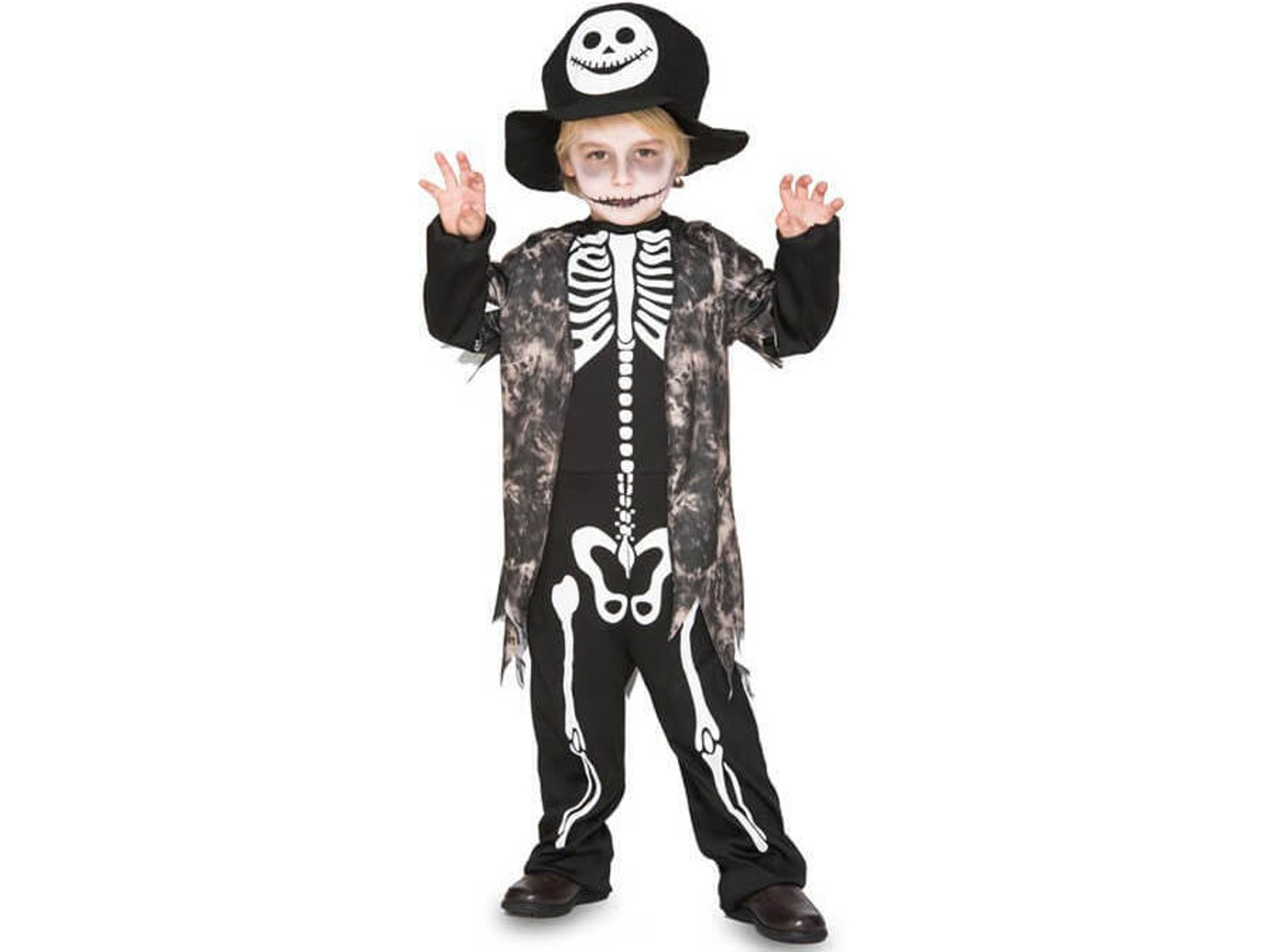 Disfraz de Niño DISFRAZZES Esqueleto Con Chaleco (Talla: 7 a 9 años)