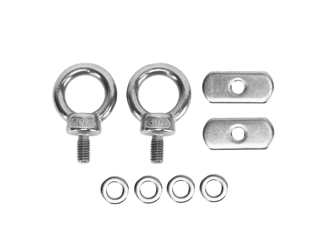 Accesorio De Acero Inoxidable Para Fijar A La Barandilla Del Kayak, Con Argolla Para Sujetar Cuerdas Y Cordones Elásticos.