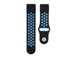 Correa de silicona de repuesto Mali para Fitbit Charge 2, negra y azul, accesorio deportivo.