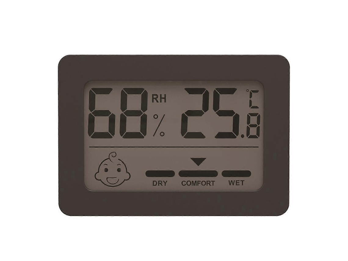 Mini higrómetro digital LCD, higrómetro electrónico para interiores, sensor de temperatura, medidor electrónico para uso doméstico, negro, Nostalgia88