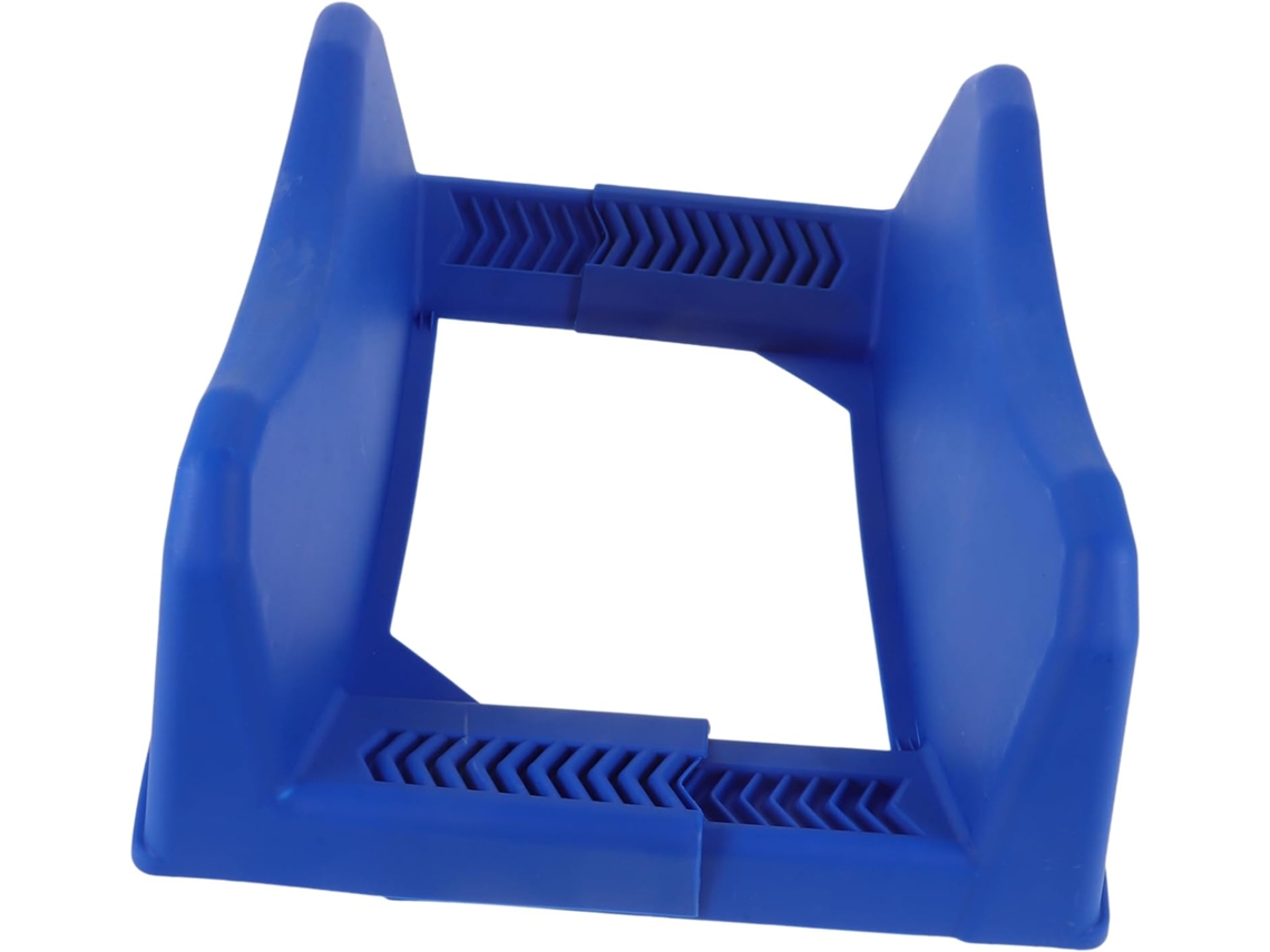 Soporte Azul Estable Para Exhibir Neumáticos, Con Plataforma De Plástico Antideslizante.