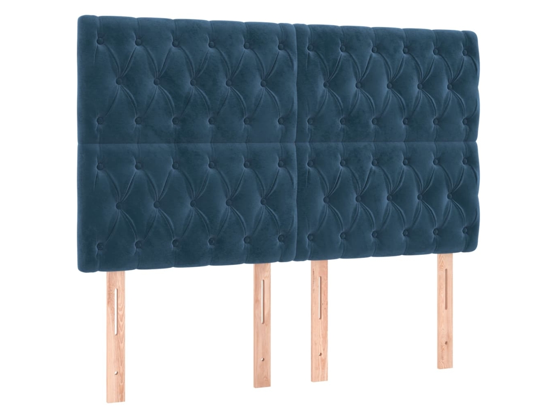 Cabecero Azul Oscuro 160x7x118/128 cm Terciopelo MAISON EXCLUSIVE