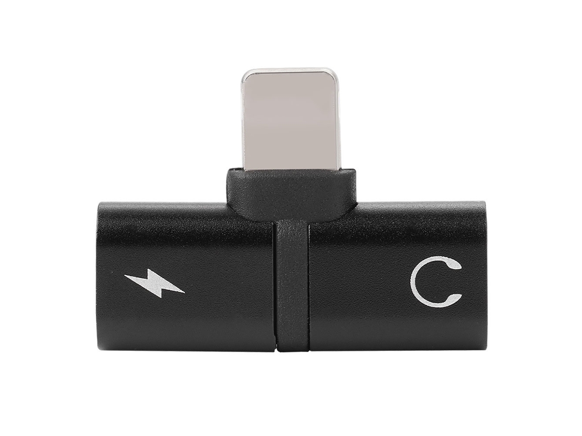 Nuevo adaptador de carga de audio dual Lightning (negro) EOOCOO (carga de audio)