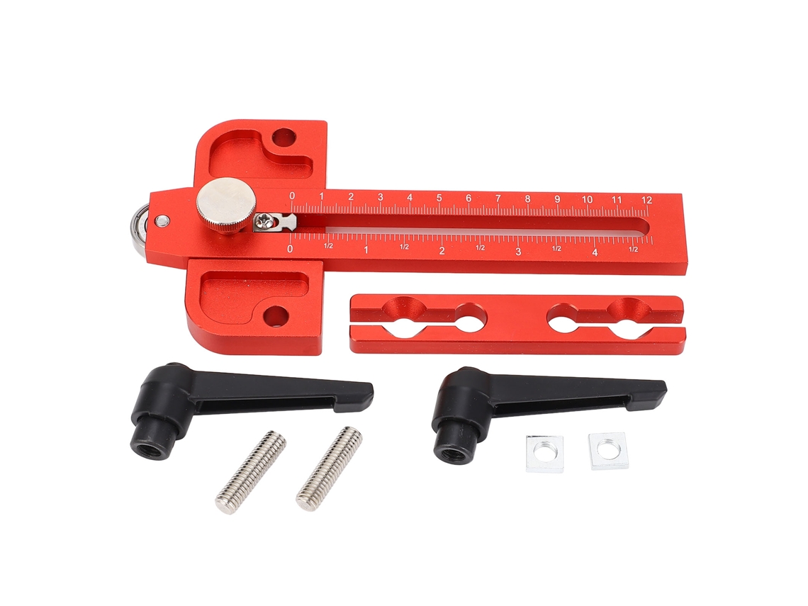2026velora-guía De Sierra De Mesa Con Rodillo Escala Dual Localizador De Ripado Fino Para Ranura T 3/4x3/8 3/8x1/4 Pulgadas Madera