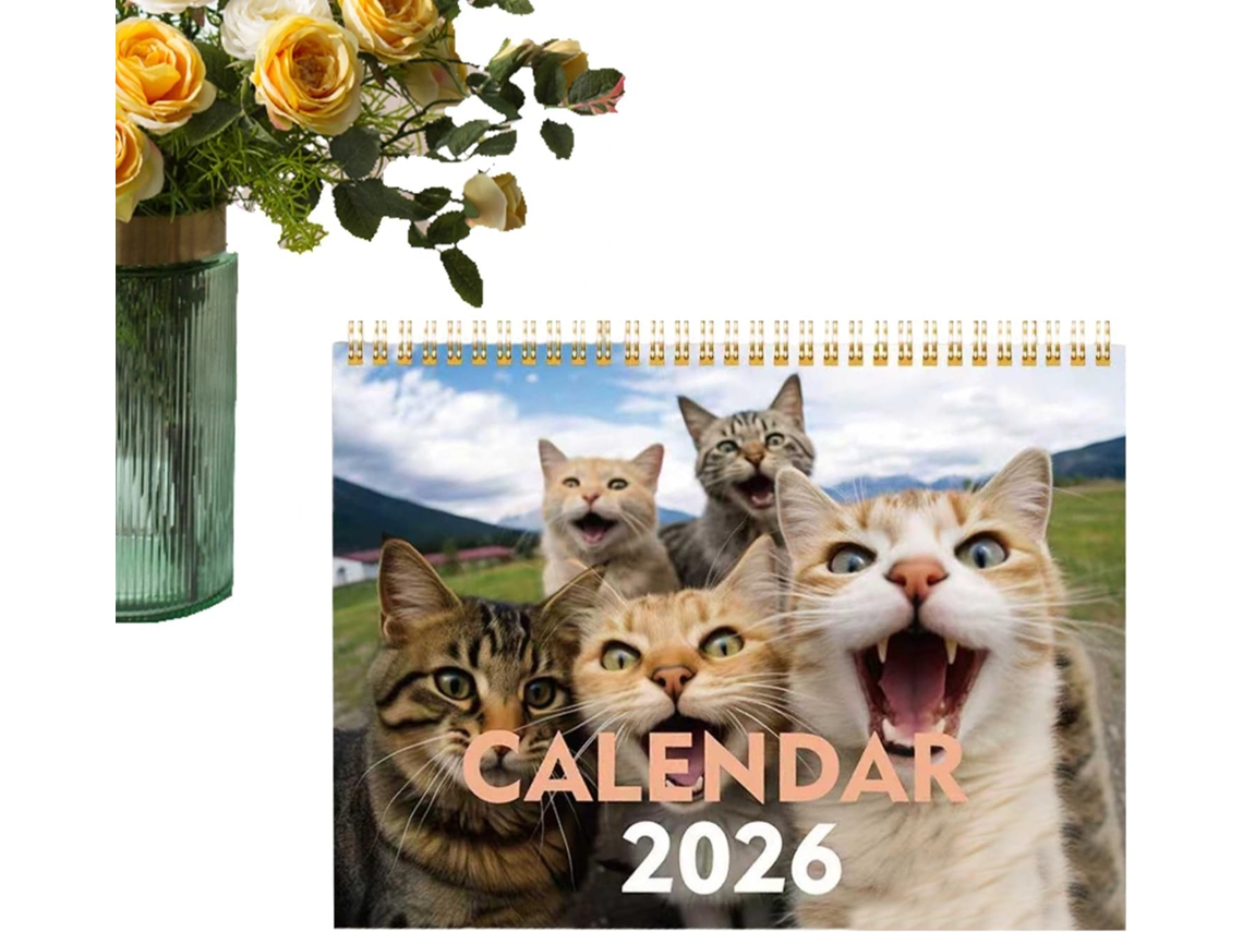 Calendario De Pared De Gatos 2026 - Creativo Y Encantador