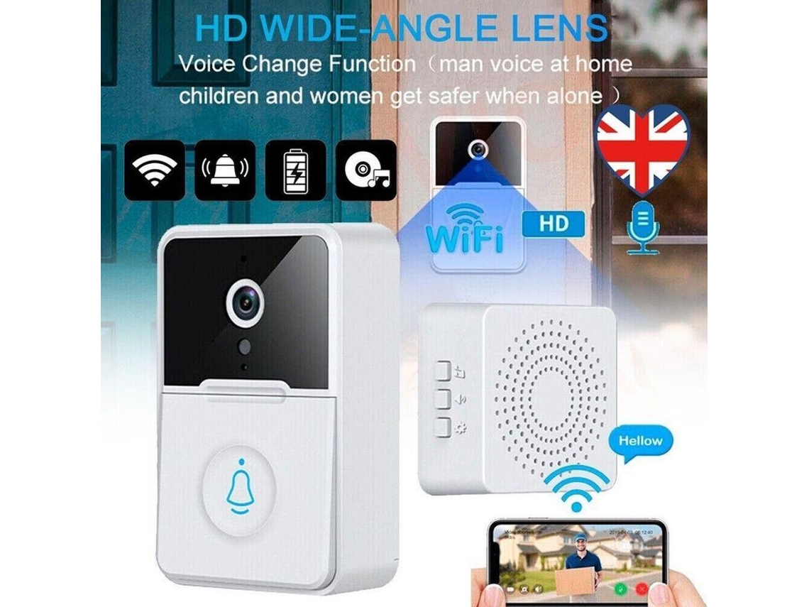 Timbre Inalámbrico Inteligente Wifi Con Cámara De Video E Intercomunicador X3