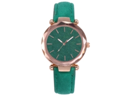 Reloj De Pulsera Para Mujer De Piel Sintética Con Textura Mate, Estilo Moderno, Vansvar (verde)