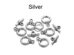 2026altiro-cierres Y Conectores De Palanca - Oro/plata (20 Juegos/lote) Para Pulseras Y Collares Diy