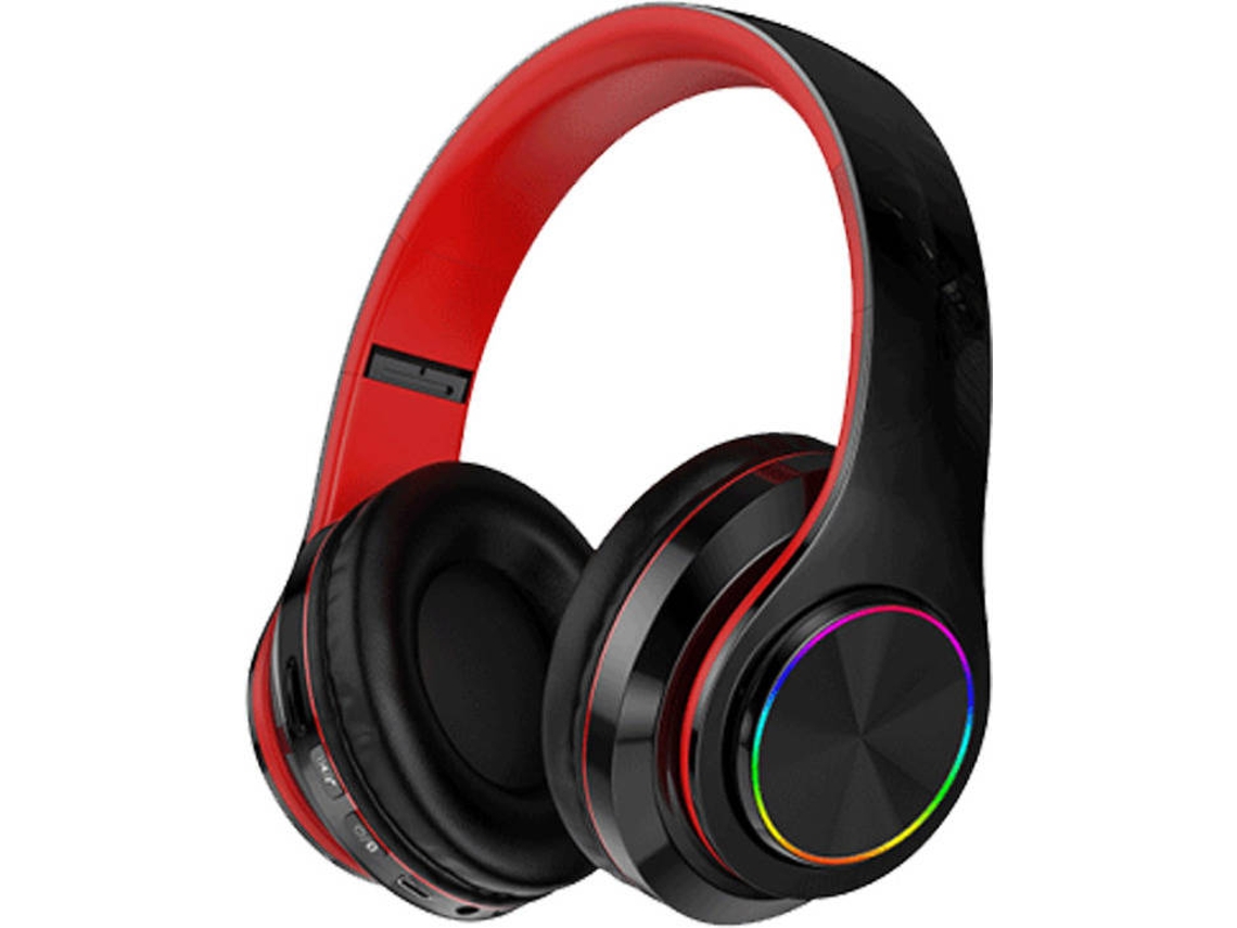 Auriculares Bluetooth GETEK B39 (Over Ear - Micrófono - Noise Cancelling - Rojo)