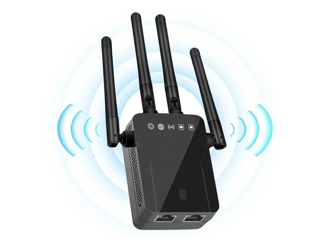 Extensor WiFi de 1200 Mbps para el hogar, amplificador de señal con puerto Ethernet, banda dual de 5 GHz/2,4 GHz, compatible con amplificadores y repetidores Yizhood