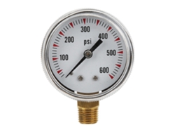 Manómetro Radial De 0 A 600 Psi Con Conexión De Latón Npt De 1/4" Para Medición De Presión.