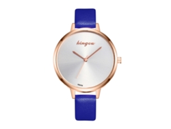 Reloj De Pulsera De Moda Para Mujer Con Correa De Pu, Pantalla Analógica Y Movimiento De Cuarzo (azul)