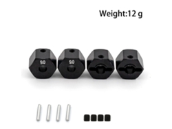 Adaptador De Rueda Hexagonal De 12 Mm Con Pasadores Para Coche Teledirigido A Escala 1/10 Axial Scx10 90046 Tamiya Cc01