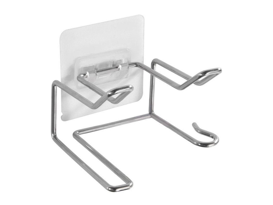 Soporte para secador de pelo de acero inoxidable, no requiere taladrar, resistente al agua, carga máxima de 5 kg.