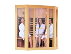 VEVOR Sauna de Infrarrojos Lejanos de Madera para 3 a 4 Personas Hogar 2470 W