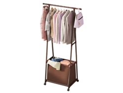 Perchero Con Bolsa De Almacenamiento Grande, Organizador De Ropa Extraíble, Soporte Con Ruedas, 2 En 1, Estante Para Ropa Triangular Independiente, C